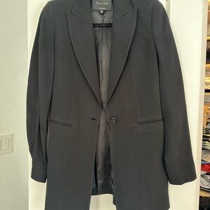 Massimo Dutti Black Tailored Blazer